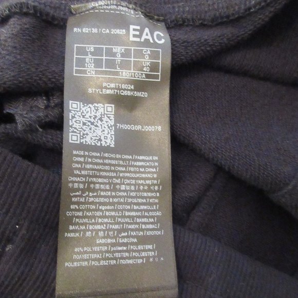 Guess sweatshirt black shorts men 3 zipped up pockets - Picture 6 of 9